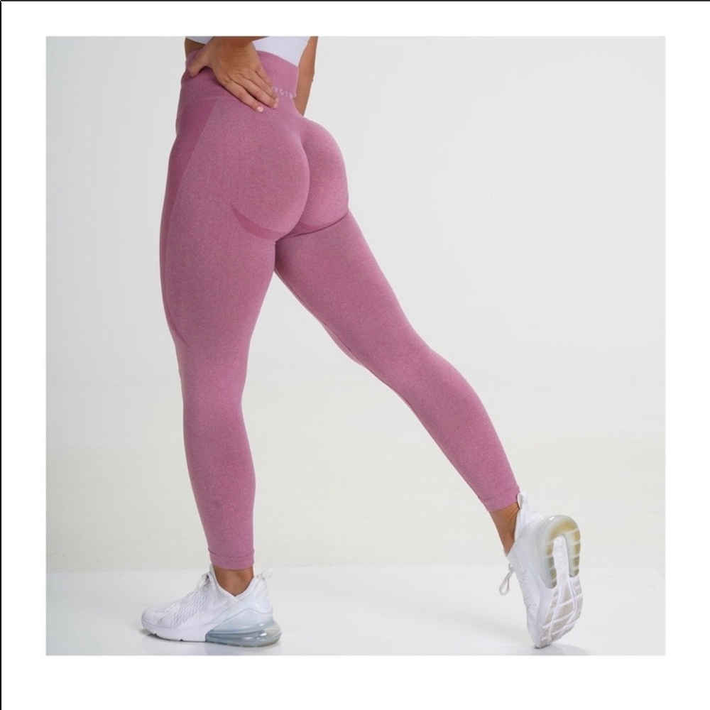 NVGTN pastel pink contoured seamless leggings - S